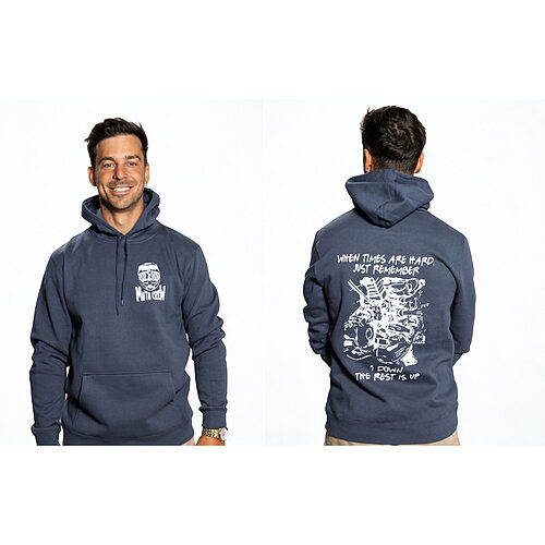 Hoodie - Blue - 1 Gear Down