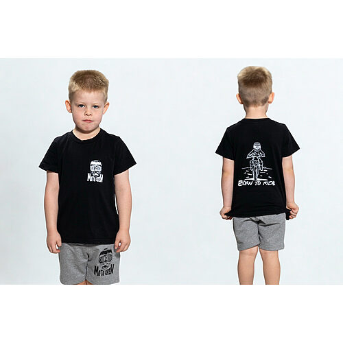 Kids T-Shirt - Black - Born to Ride