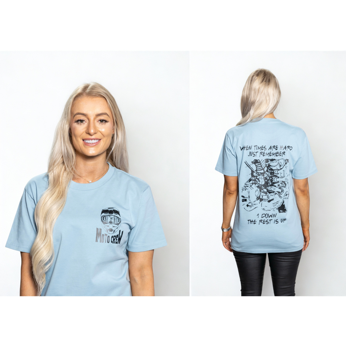 T-Shirt - Blue - 1 Gear Down 1 T-shirt - blue - 1 gear down